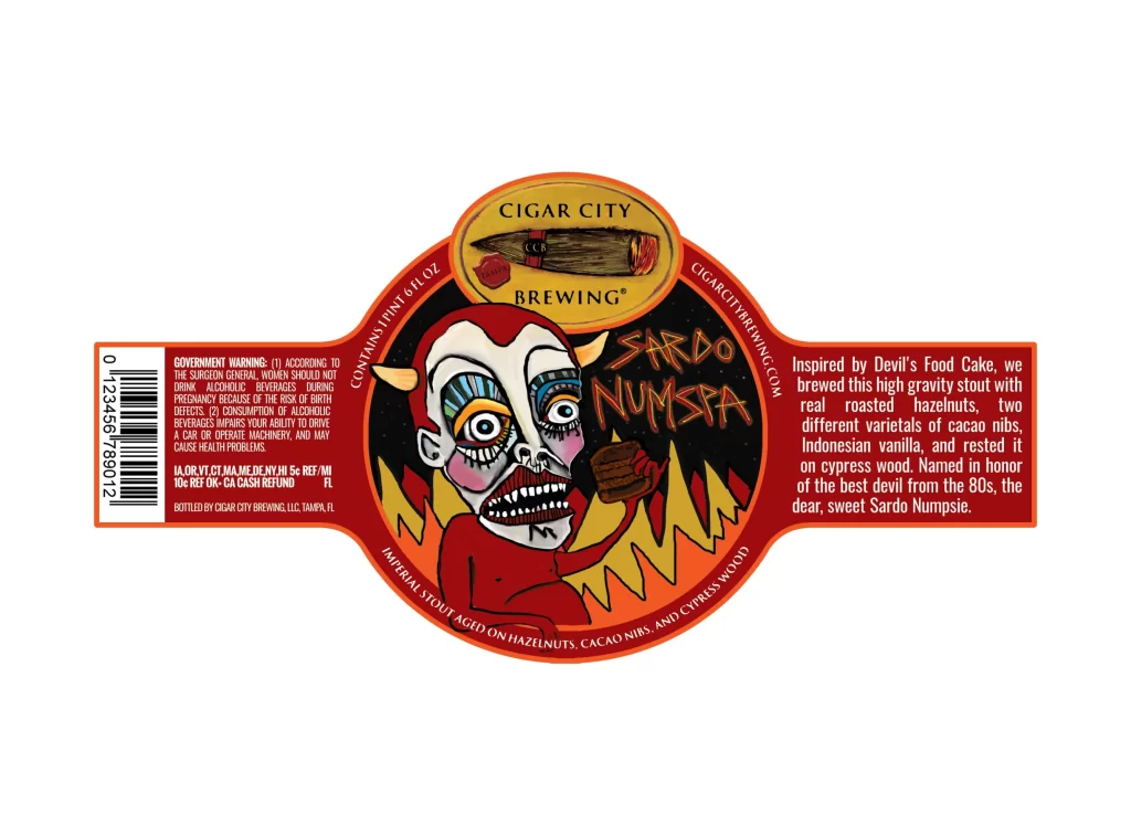 Cigar City Brewing Sardo Numspa Imperial Stout Aged on Hazelnuts, Cacao Nibs,…