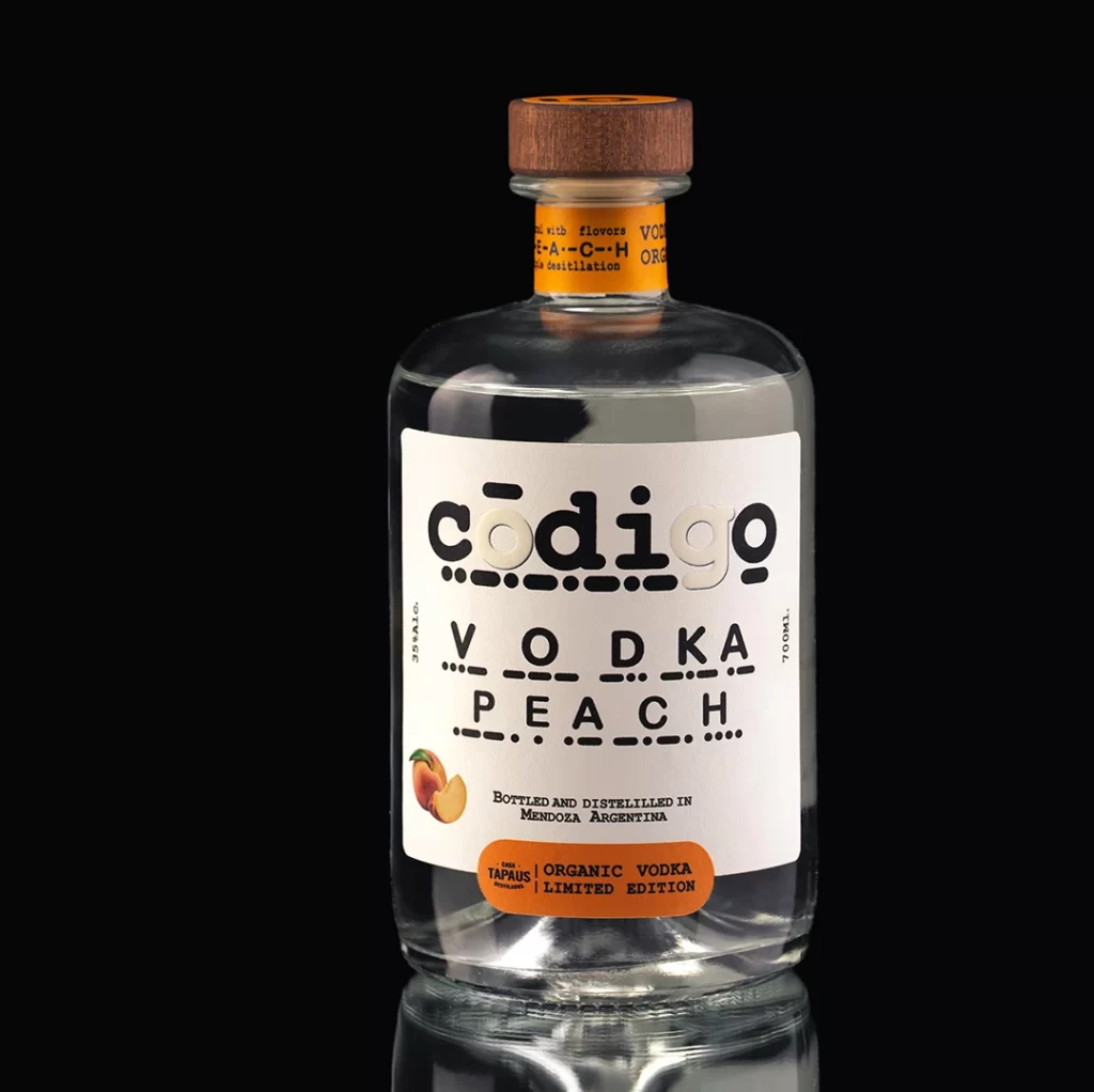 Codigo Vodka Bottle Peach