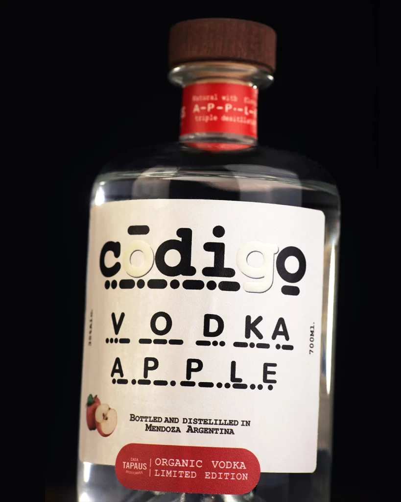 Codigo Vodka Bottle Apple Morse