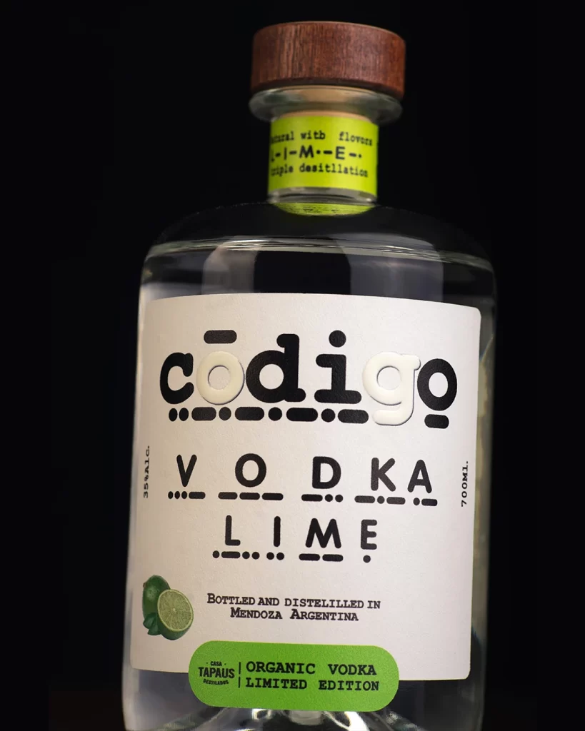 Codigo Vodka Bottle Lime Mendoza
