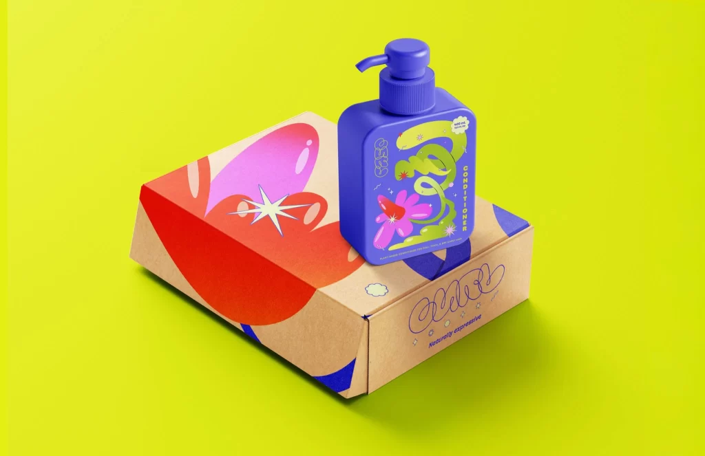 Curl Haircare Packaging Blue