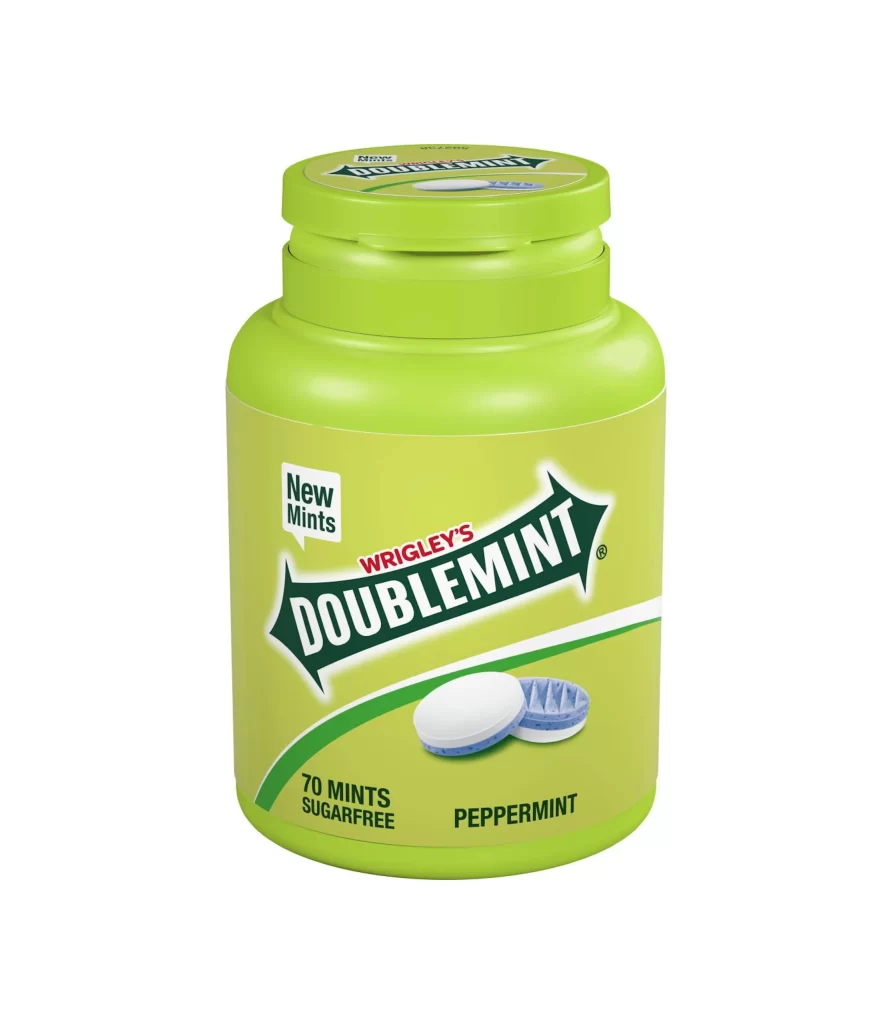 Wrigley’s Doublemint Peppermint Mints Jar Packaging