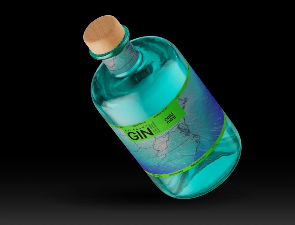 Dropdown Gin Gin Bottle Cold Mint