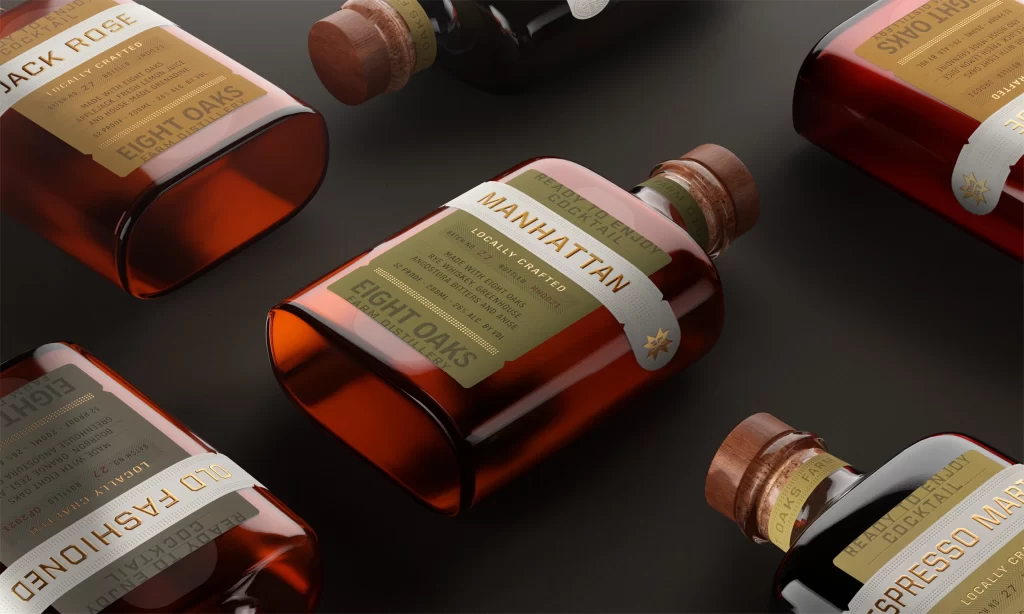 Eight Oaks Farm Distillery Ready-to-Drink Cocktails Packaging