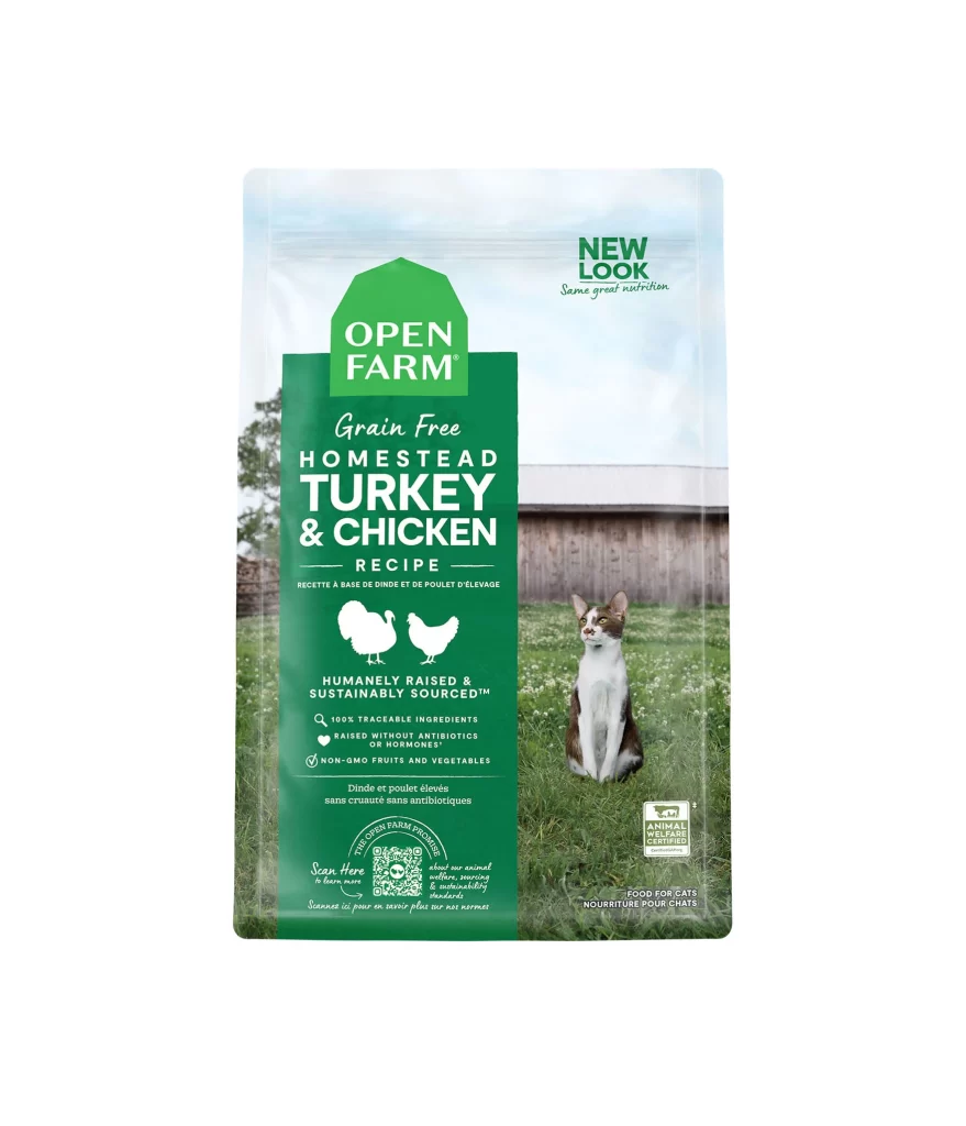 Open Farm Grain Free Homestead Turkey & Chicken Recipe Dog Food Packaging