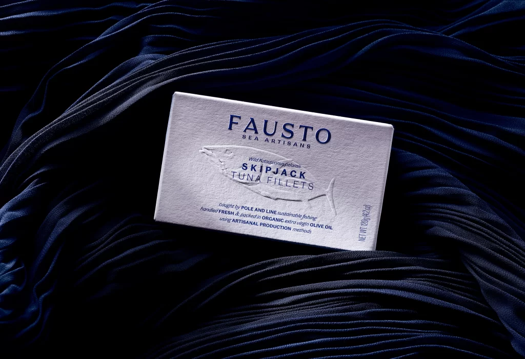 Fausto Sea Artesans Tuna Fillets Packaging Blue