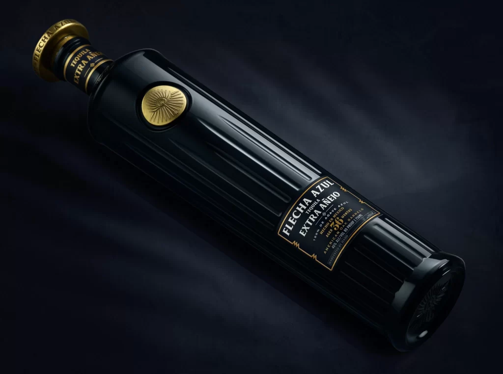 Flecha Azul Tequila Packaging Gold