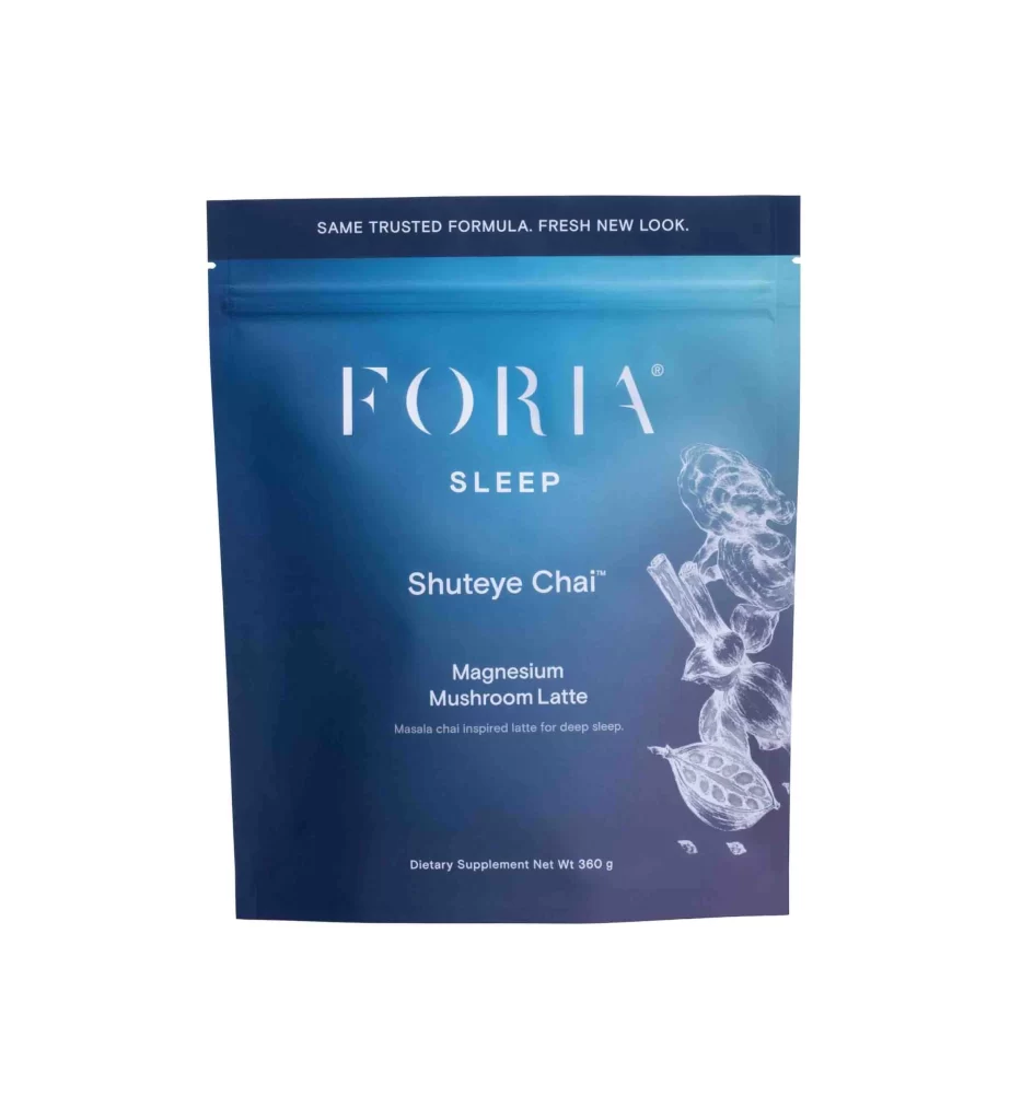 Foria Shuteye Chai Wellness Supplement Packaging