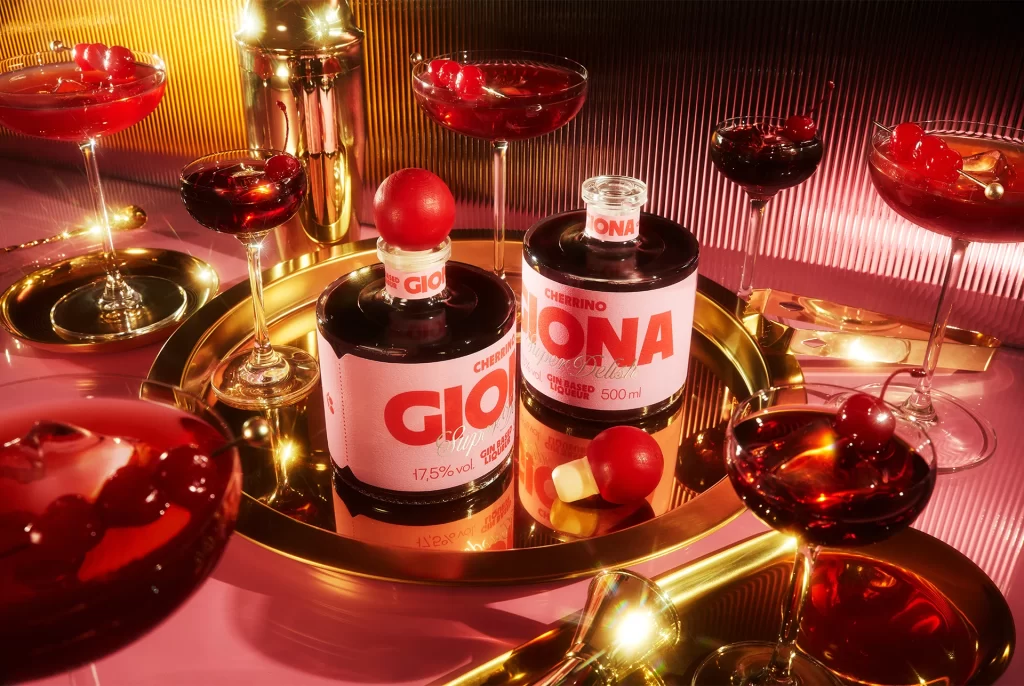 Giona Gin Based Liqueur Cherrino flavor