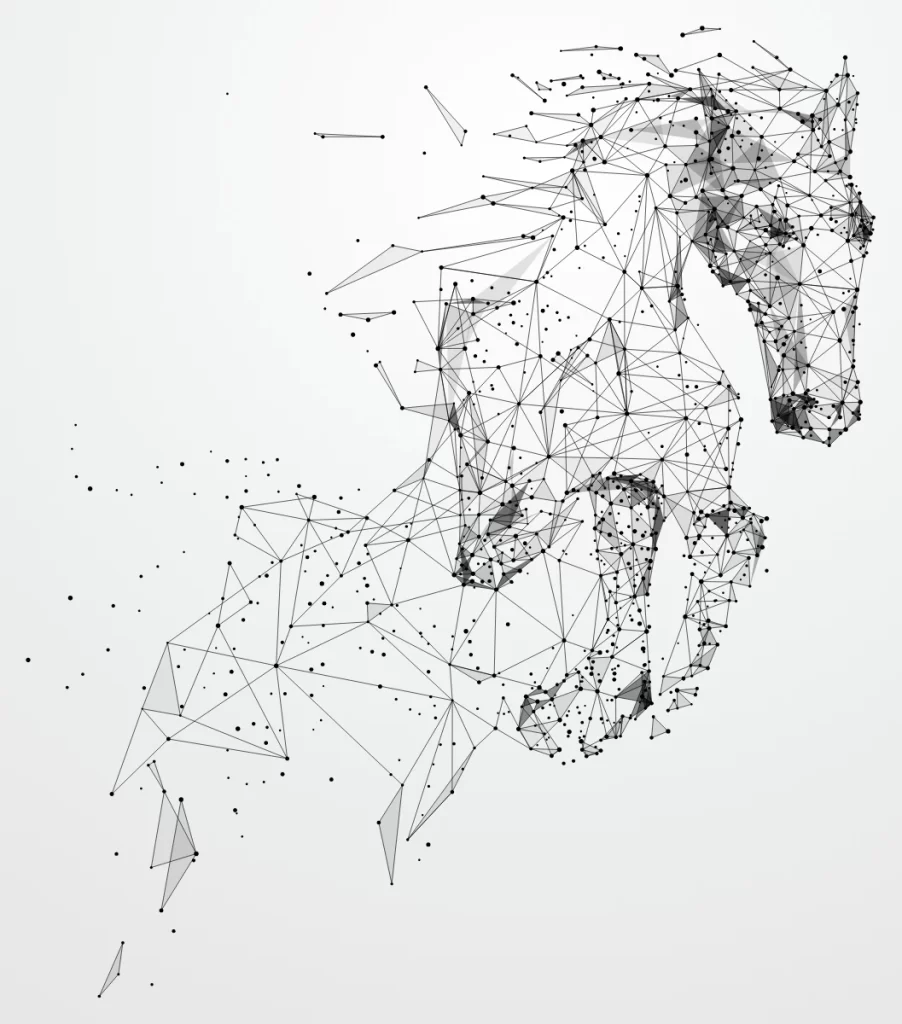 Horse Geometric Polygonal Art Illustration