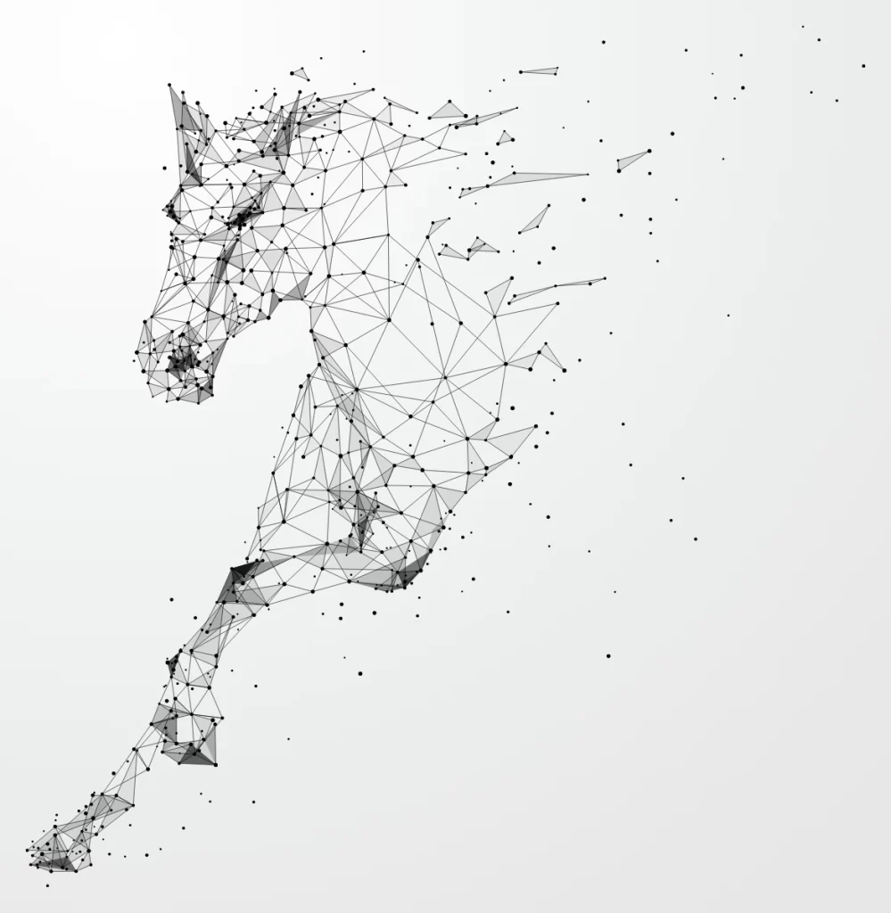 Horse Polygonal Geometric Art Illustration