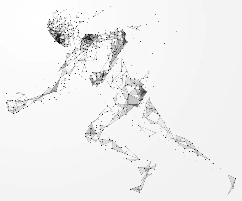 Sprinter Runner Polygonal Art Illustration