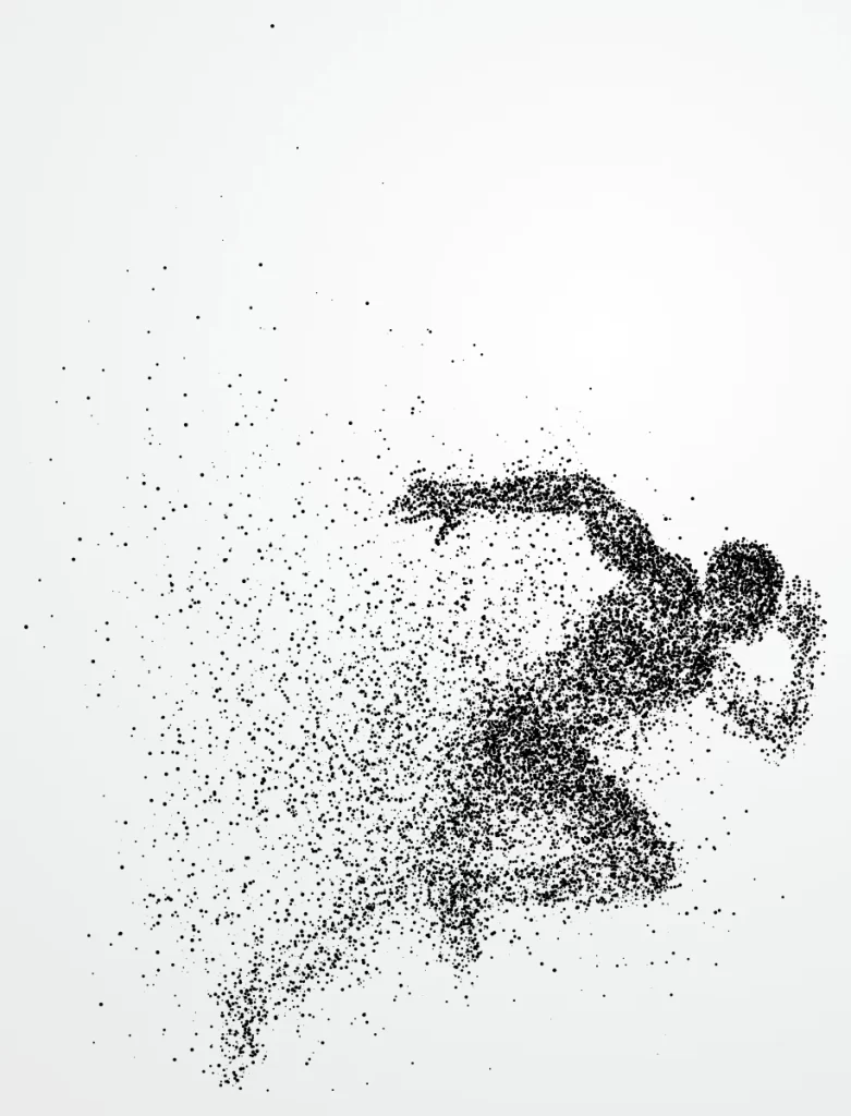 Surfer Wave Stipple Art Illustration