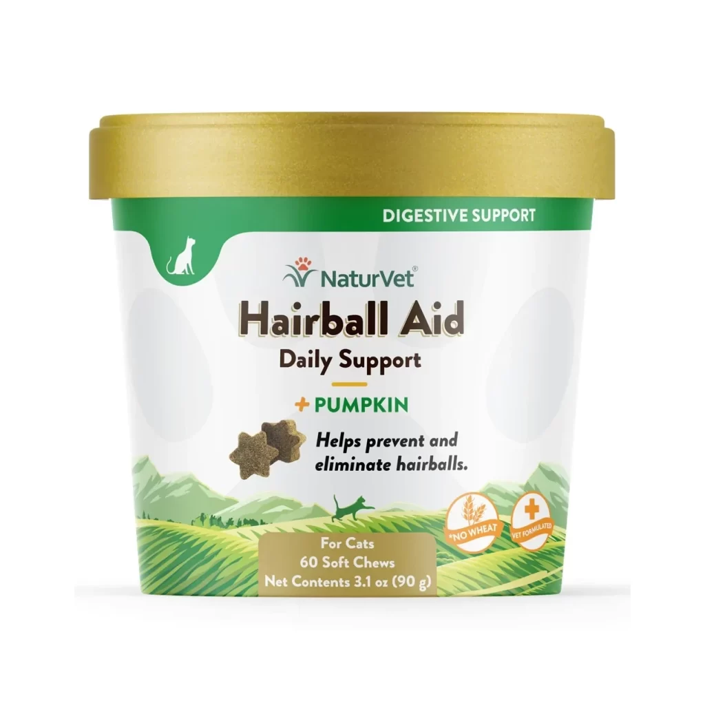 NaturVet Hairball Aid Pumpkin Cat Supplement Mockup Packaging