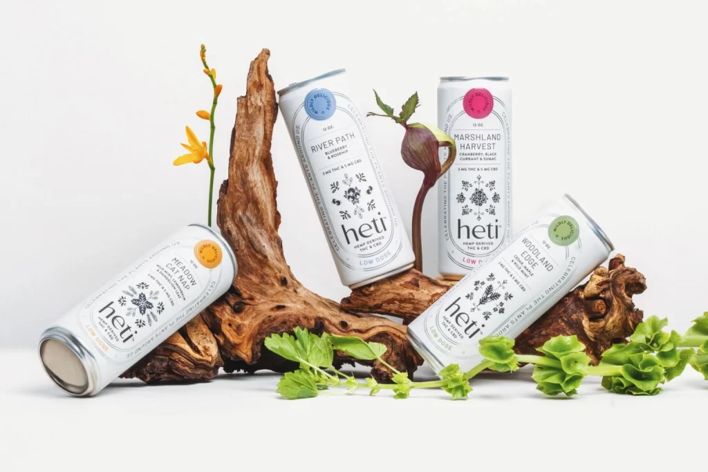 Heti Drinks Cannabis-infused beverage Packaging White