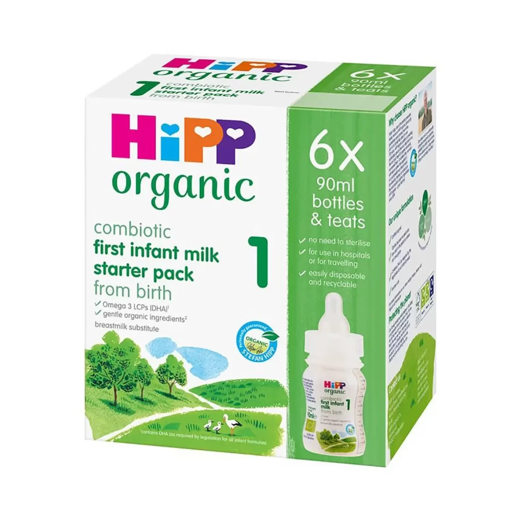 HiPP Combiotic First Infant Milk Starter Pack 1 White and green Baby Formul Packaging