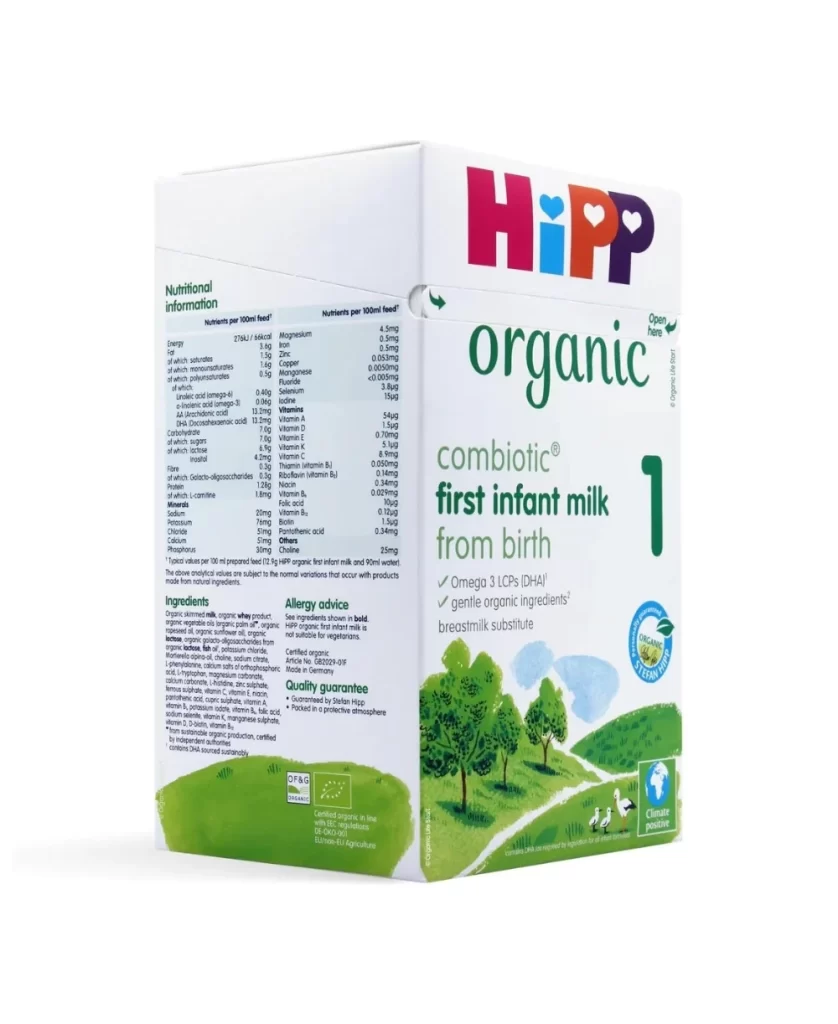 HiPP Combiotic First Infant Milk 1 White Baby Formula Packaging