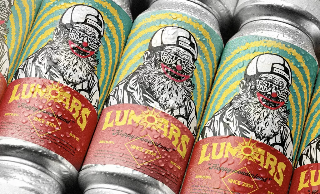 Hoppy Wonderland Beer Packaging Yellow