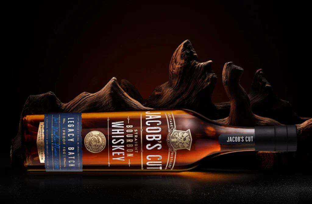 Jacobs Cut Bourbon Whiskey Packaging Bottle Label