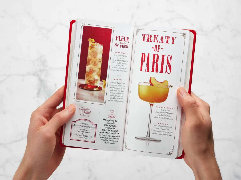 Juliette Peach Liqueur Packaging White