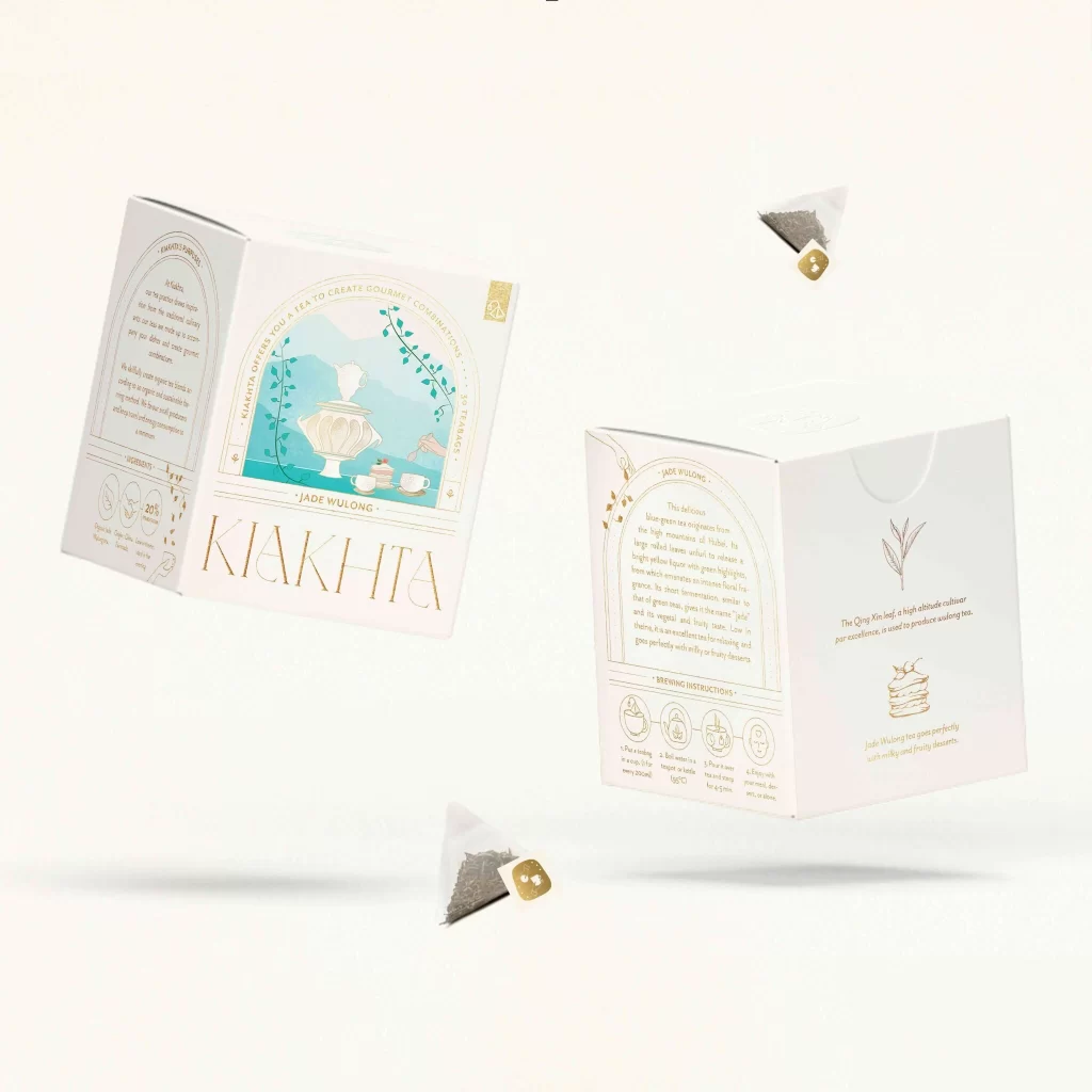 Kiakhta Tea Packaging Blue