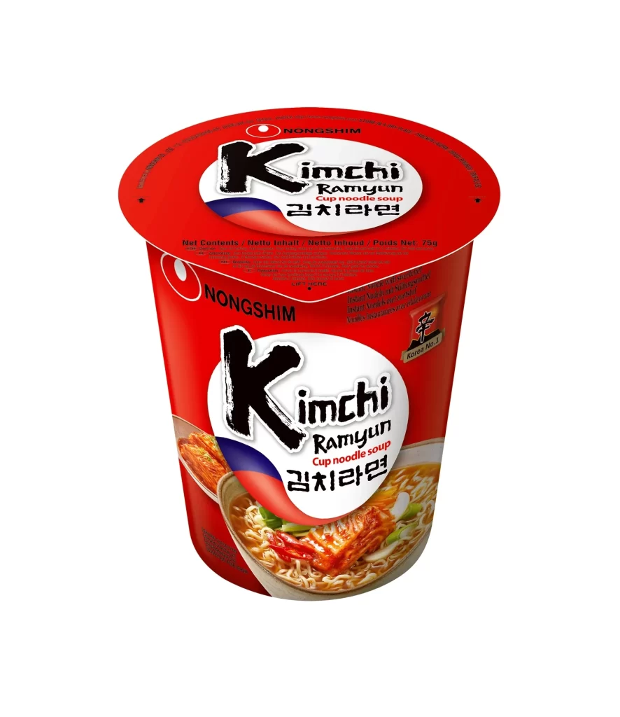 Nongshim Kimchi Cup Instant Noodle Cup Packaging