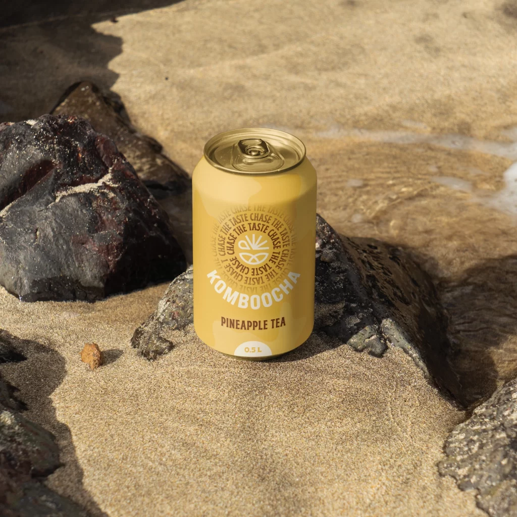 Komboocha Kombucha Packaging Yellow