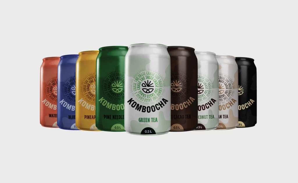 Komboocha Kombucha Packaging Red