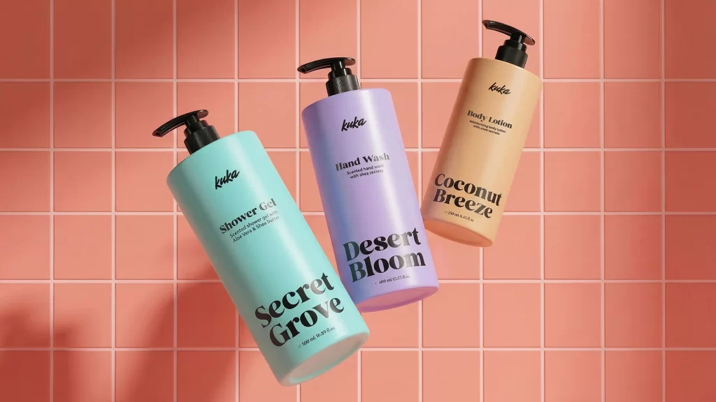 Kuka Shower Gel, Hand Wash, Body Lotion Secret Grove (Shower Gel), Desert Bloom (Hand Wash), Coconut Breeze (Body Lotion)