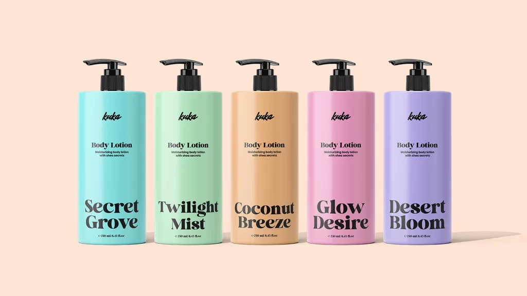 Kuka Body Lotion Secret Grove, Twilight Mist, Coconut Breeze, Glow Desire, Desert Bloom