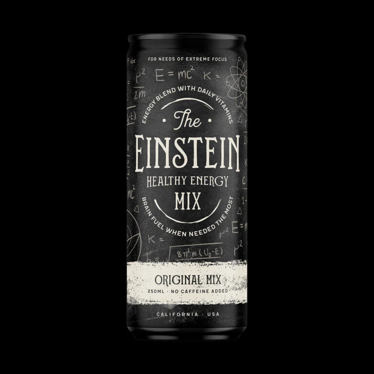 Liquid Einstein Energy Drink Packaging A