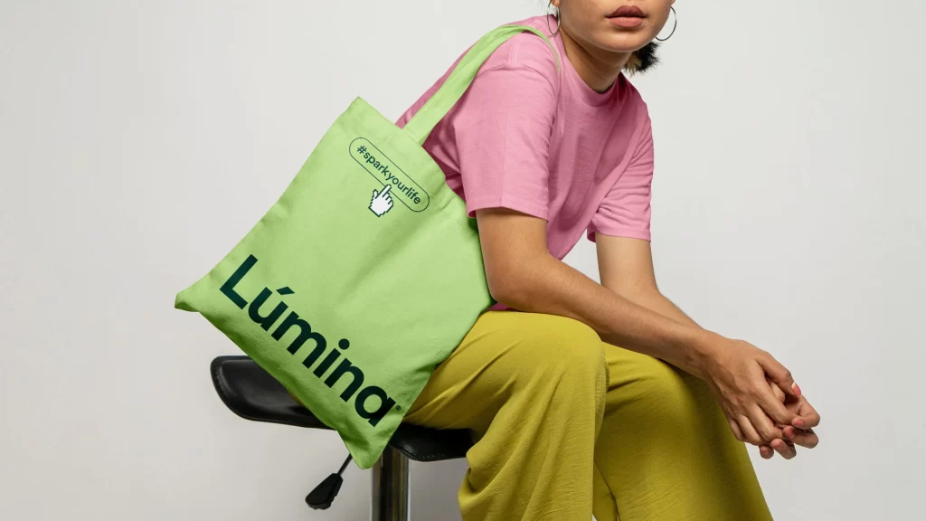 Lumina Sparkling Water Bag Packaging