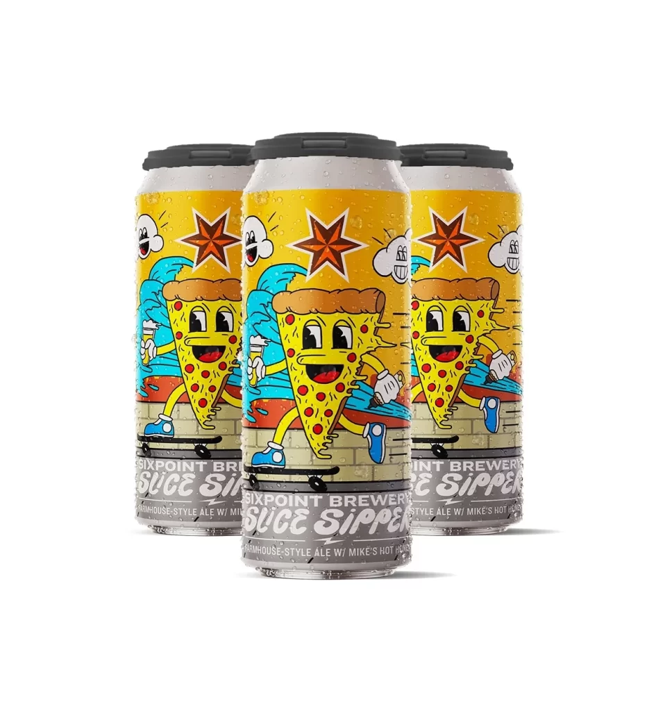 Sixpoint Brewery Slice Sipper Yellow can label Beer Packaging