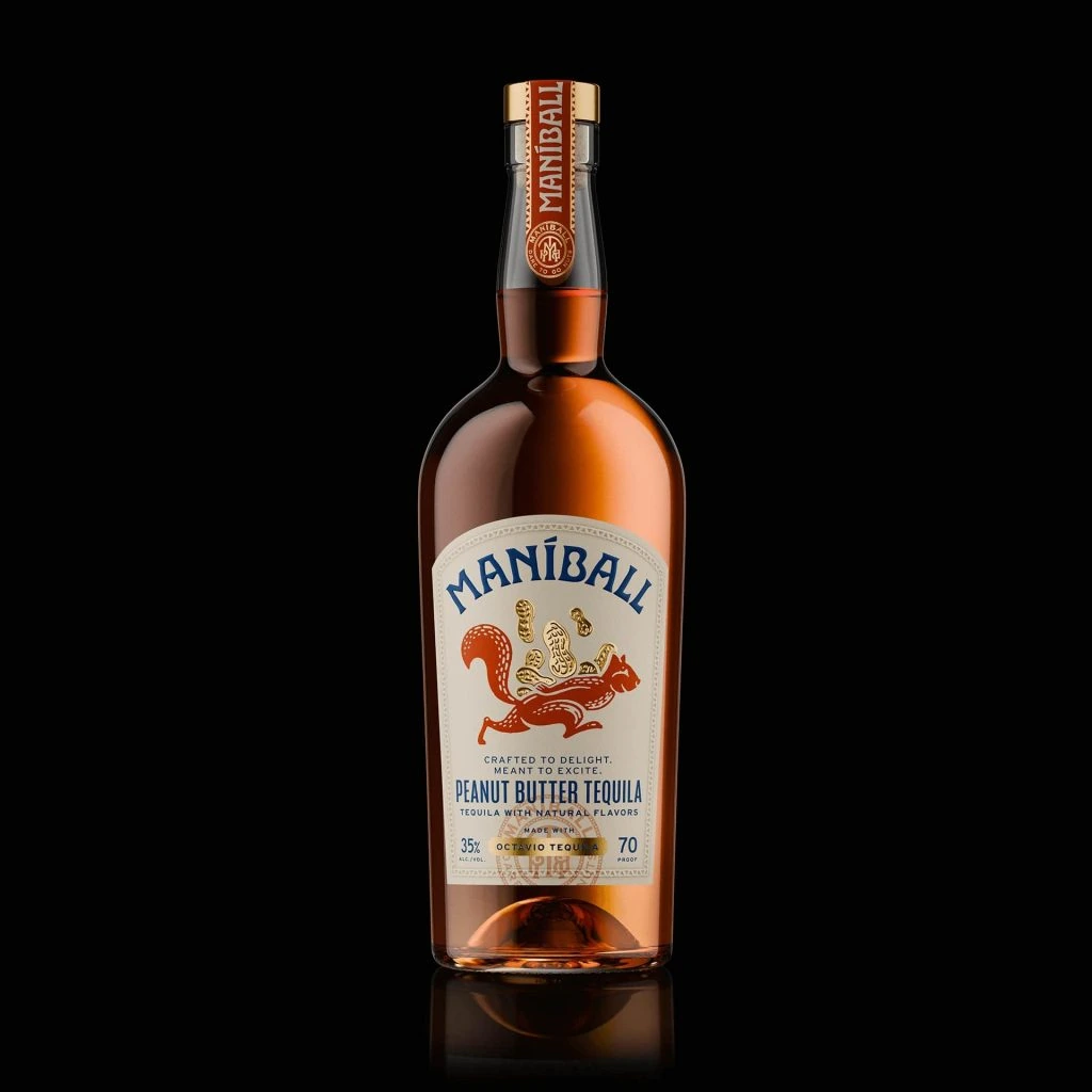 Maniball Peanut Butter Tequila Packaging Bottle