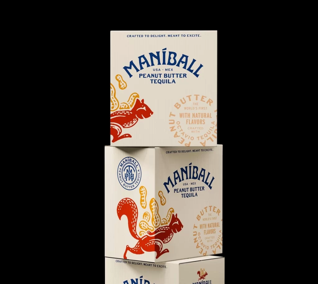 Maniball Peanut Butter Tequila Packaging Blue