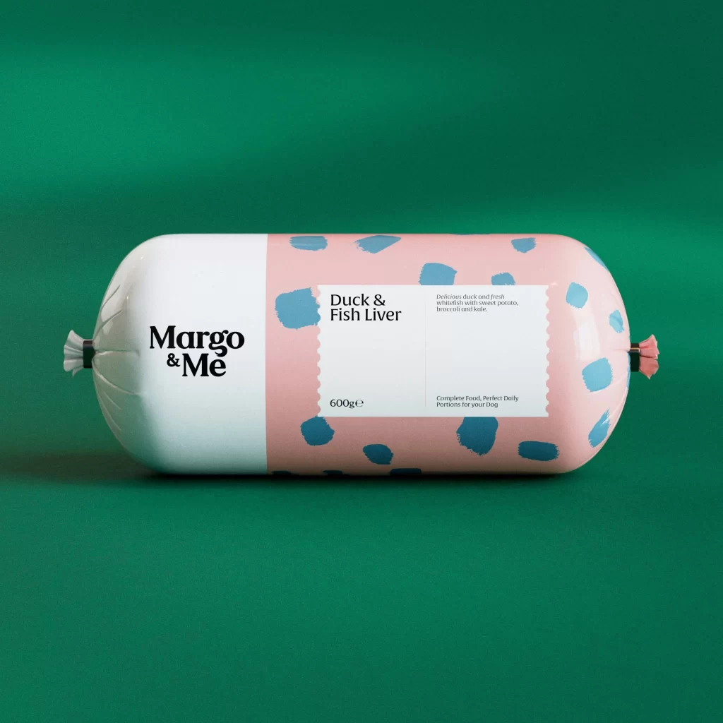 Margome Dog Food Packaging Blue