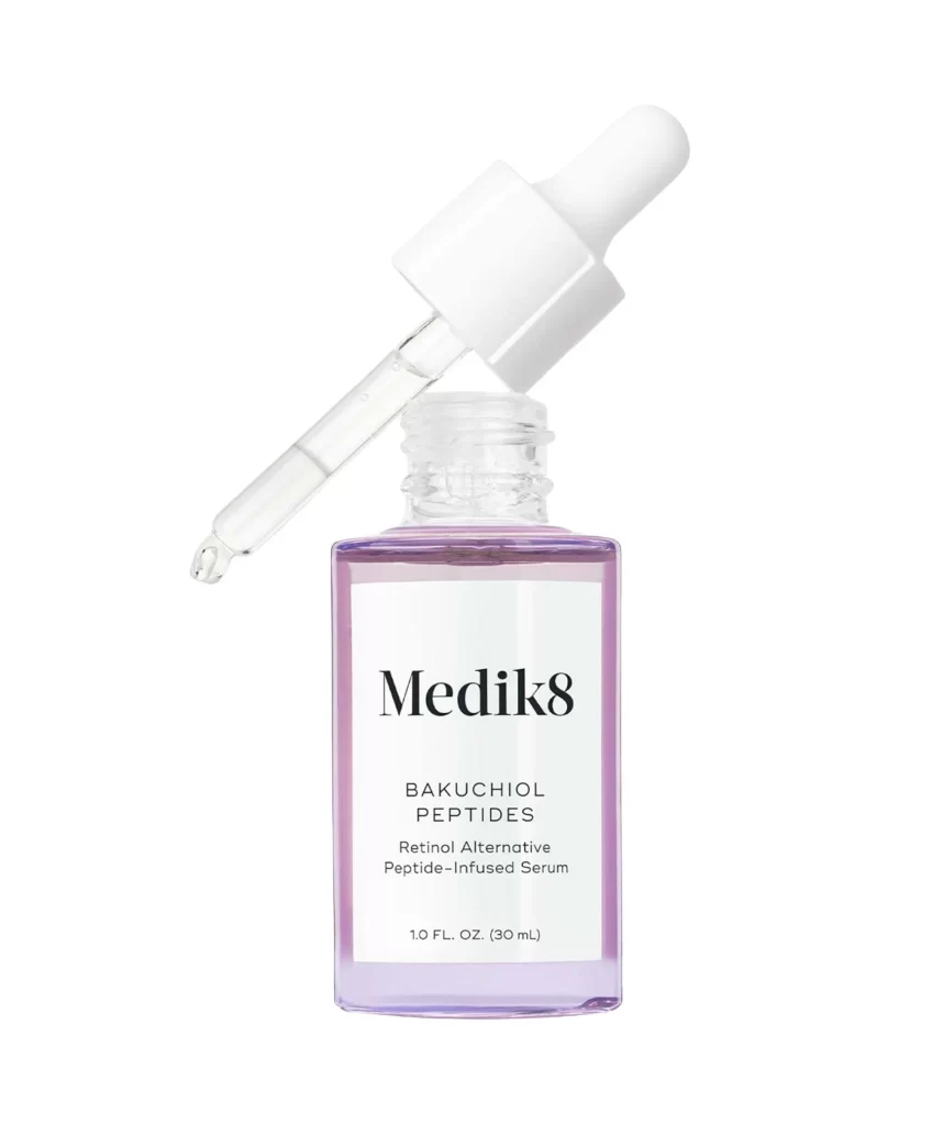 Medik8 Bakuchiol Peptides Serum Purple Bottle Front View