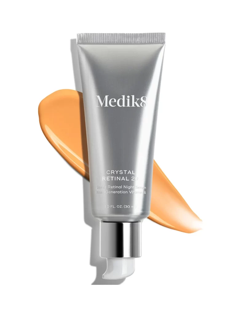 Medik8 Crystal Retinal 20 Serum Silver Tube Angle View