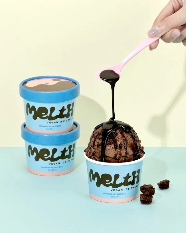 Melth Vegan Ice Cream Packaging Pink