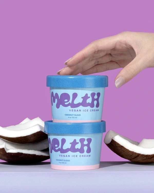 Melth Vegan Ice Cream Packaging Clear