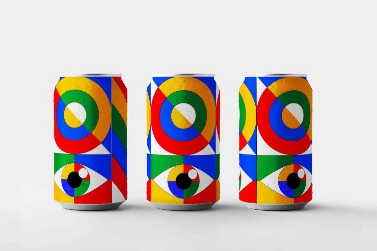 Google Inspired Cosmetics Packaging Blue