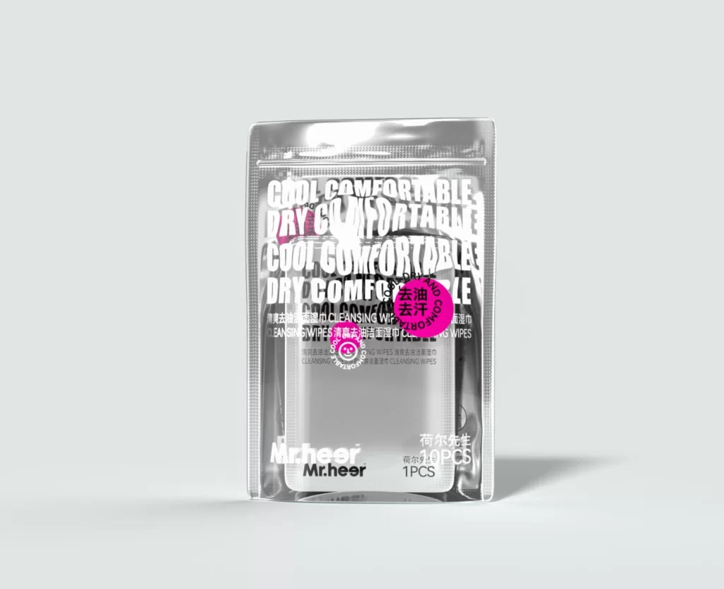 Mr Heer Cleansing Wipes Packaging