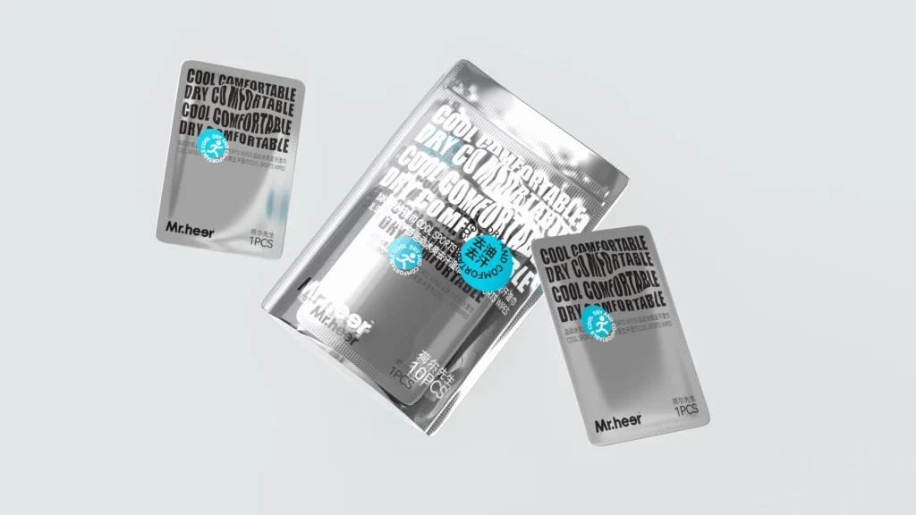 Mr Heer Wet Wipes Packaging Blue