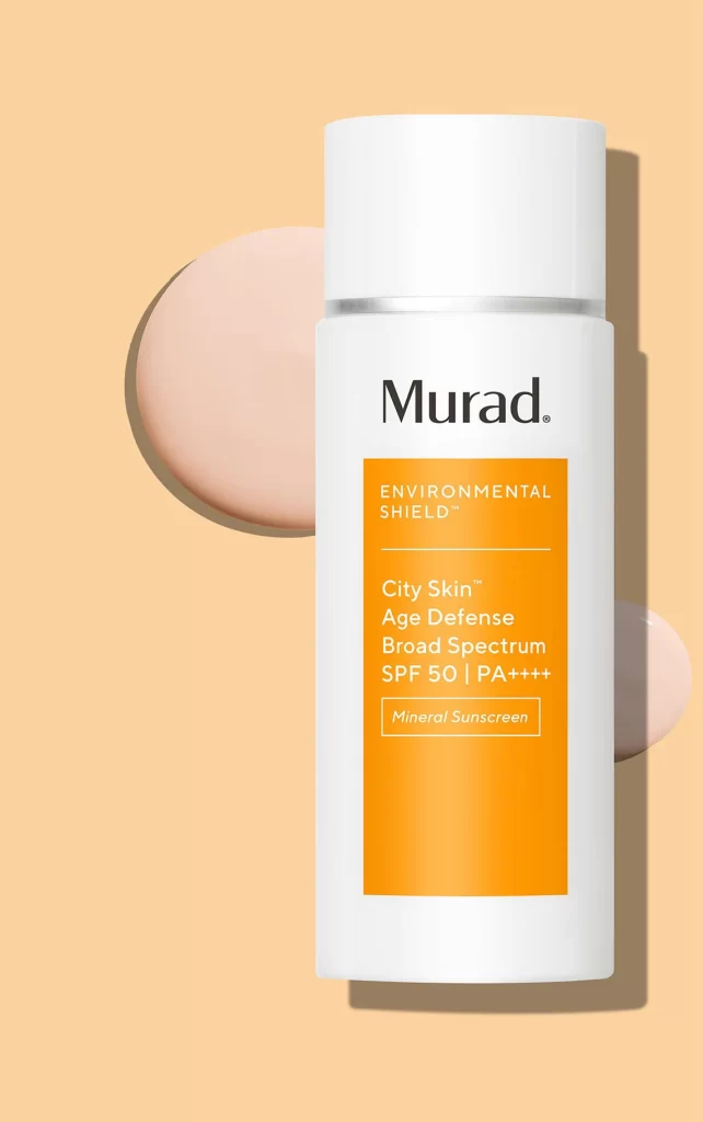 Murad City Skin Age Defense SPF 50 Mineral Sunscreen Tube Detail