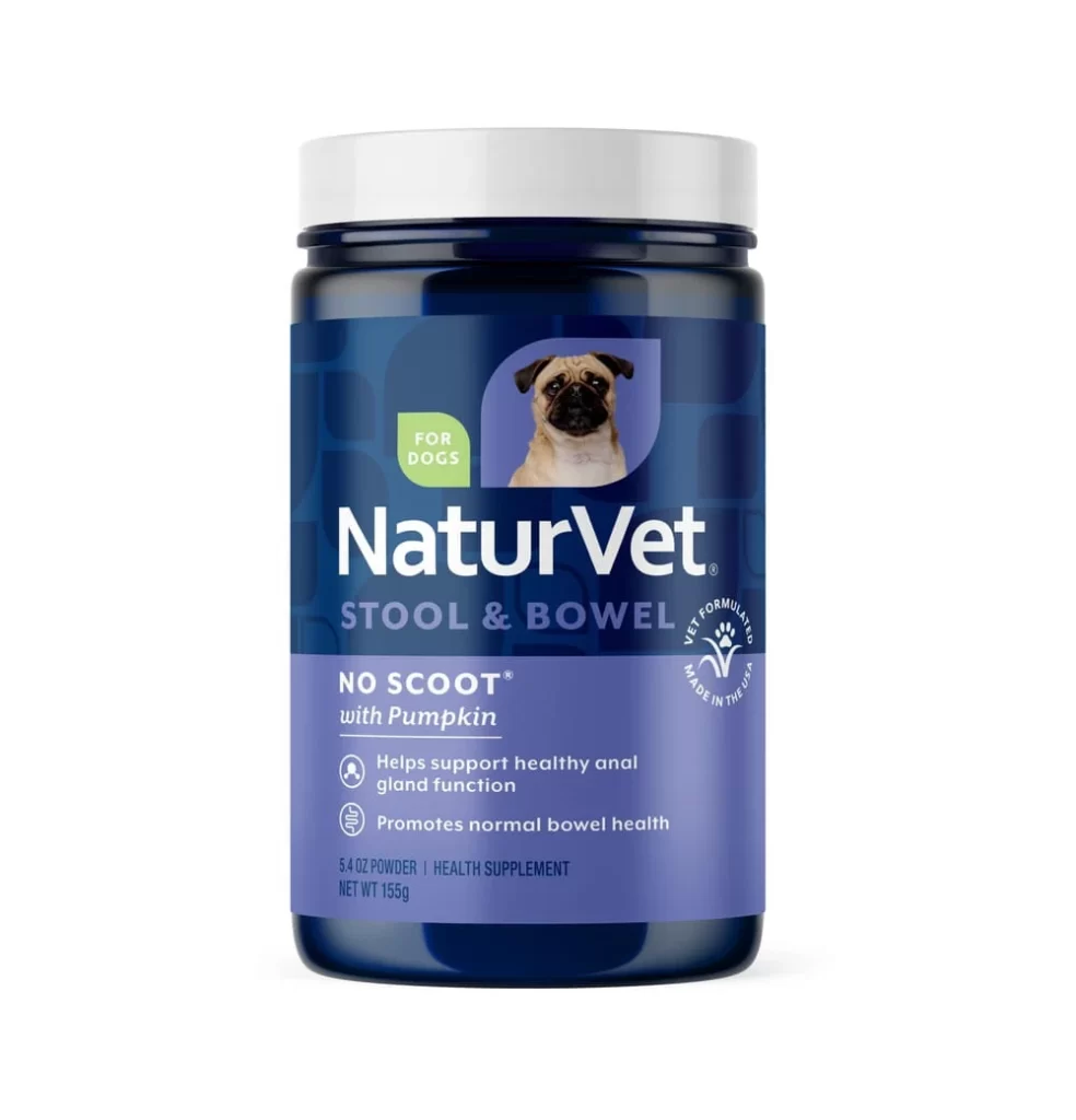 NaturVet NO SCOOT with Pumpkin Pet Supplement Packaging
