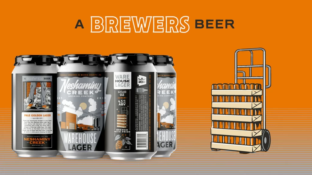 Neshaminy Creek Brewing Beer Packaging Black