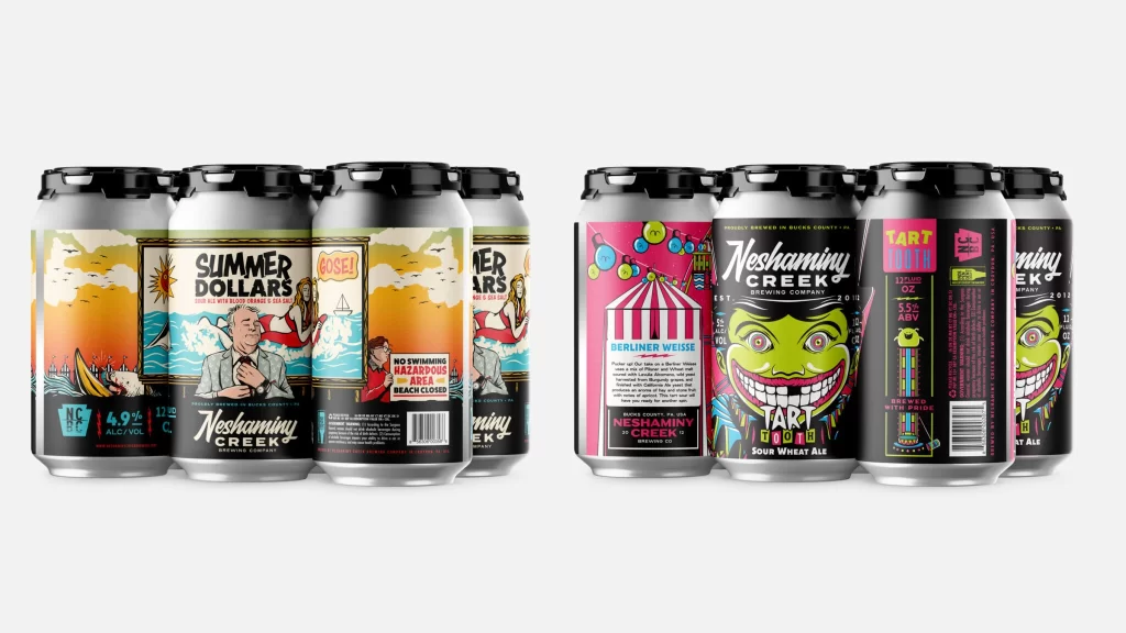 Neshaminy Creek Brewing Beer Packaging Silver