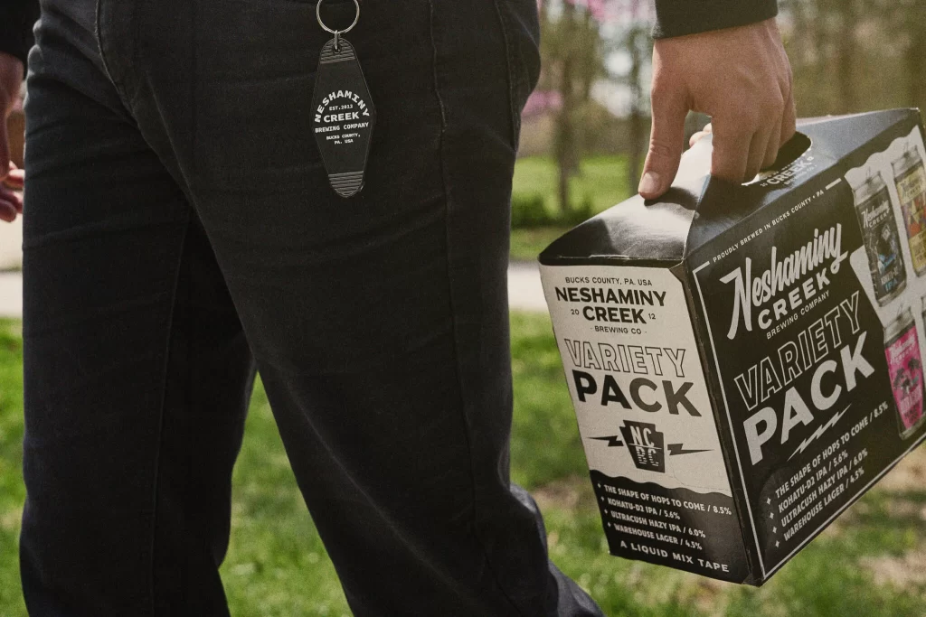 Neshaminy Creek Brewing Beer Packaging White
