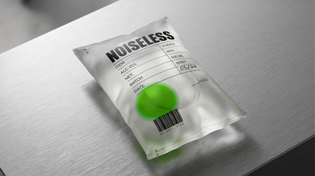 Noiseless Vodka Pouch ALC/VOL, Black