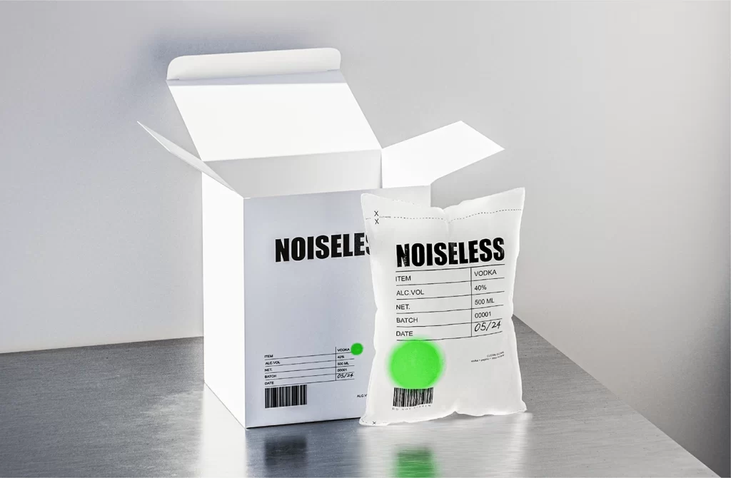 Noiseless Vodka Pouch ALC/VOL, White